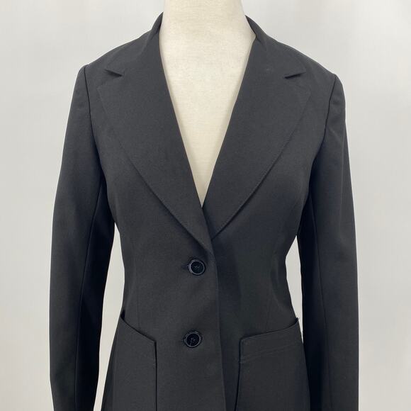 Vintage Levis Blazer Jacket Twill Knit Single Breasted 2 Button Front Black M - Picture 3 of 8